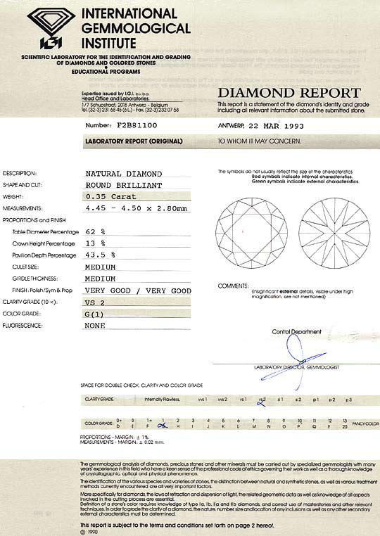 Foto 9 - Diamant 0,35 Carat Brillant IGI Gutachten Top Wesselton, D6178