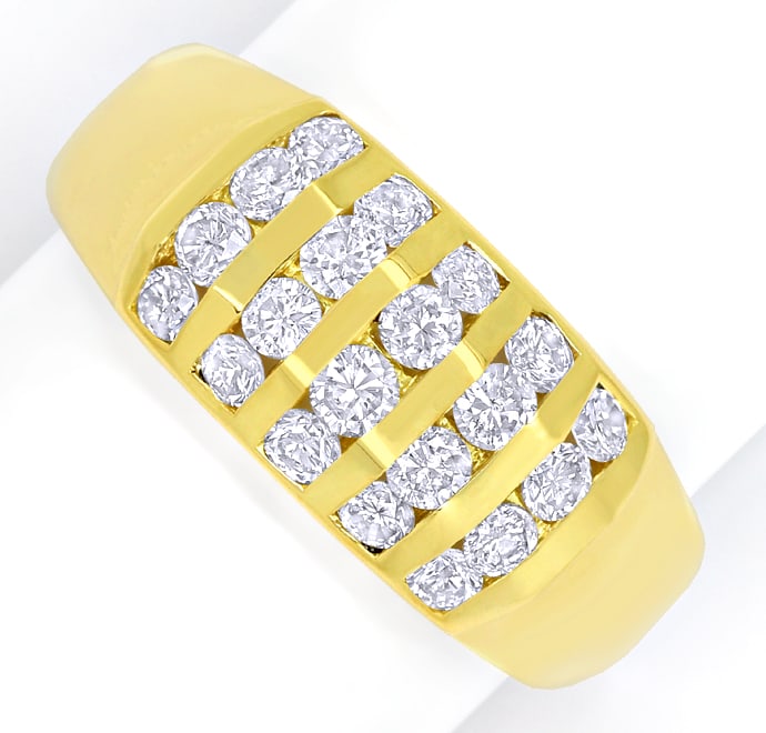 Foto 2 - Designer-Diamantbandring mit 0,93ct Brillanten Gelbgold, Q1870