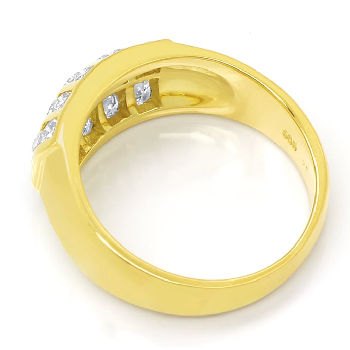 Foto 3 - Designer-Diamantbandring mit 0,93ct Brillanten Gelbgold, Q1870
